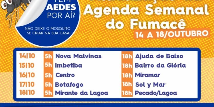 Macaé: Confira se o ‘ Carro Fumacê’ vai passar na sua rua essa semana