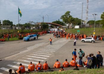 Mobilização pelo Dia Nacional de Luta contra Acidentes na Indústria do Petróleo em Cabiúnas, Macaé