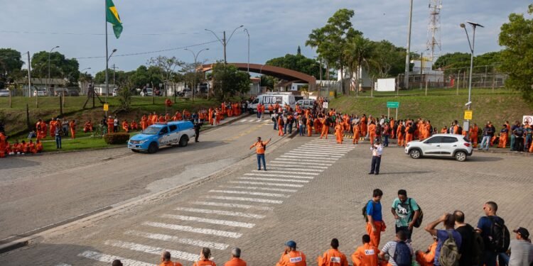 Mobilização pelo Dia Nacional de Luta contra Acidentes na Indústria do Petróleo em Cabiúnas, Macaé