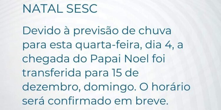 Adiada chegada do Papai Noel em Rio das Ostras