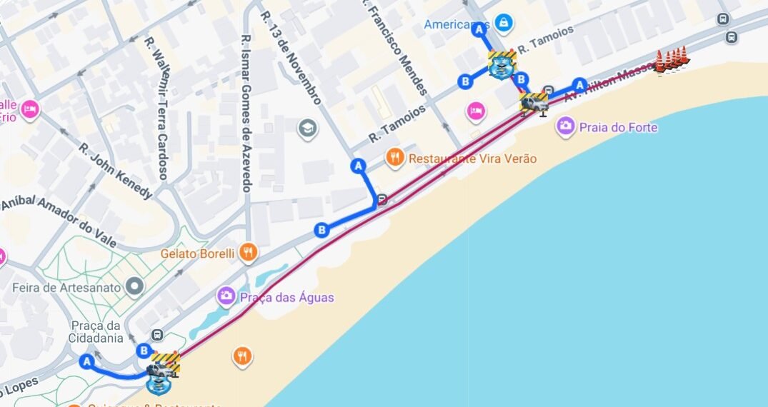 Veja como fica o trânsito na Orla da Praia do Forte para o Réveillon 2026