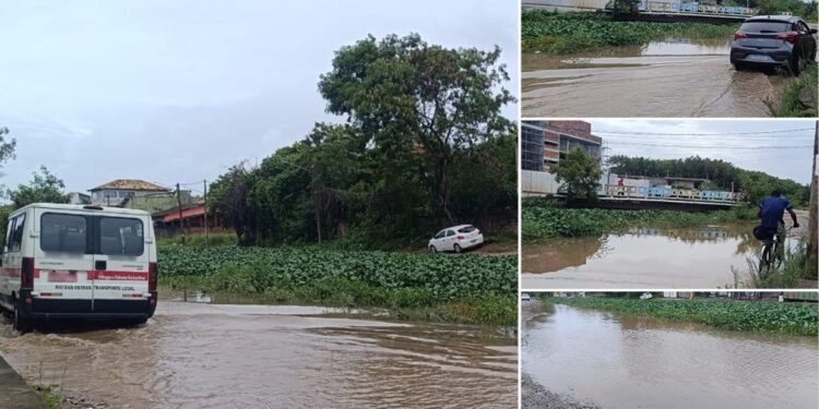 “Isso não é digno”, diz moradora após novo transbordamento do Canal de Medeiros, em Rio das Ostras