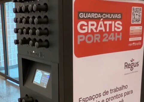 Serviço libera guarda-chuva grátis por 24h no Rio