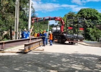 Reconstrução de ponte avança no Sana