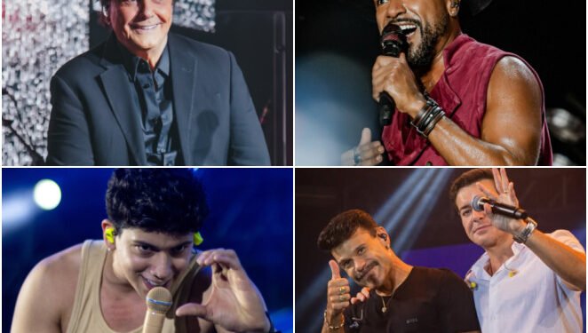 Fábio Jr., Alexandre Pires, Marcos & Belutti e Léo Foguete agitam a Praia dos Anjos, em Arraial do Cabo