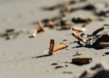Levantamento aponta bitucas de cigarro como principal lixo em praias da região