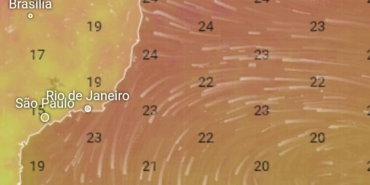 Ventos com rajadas de até 55 km/h estão previstos para quarta-feira (5) na Costa do Sol