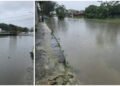 Ruas alagadas, rios e valão de Medeiros transbordados em Rio das Ostras; Defesa Civil emite alerta