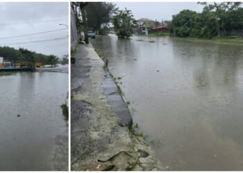 Ruas alagadas, rios e valão de Medeiros transbordados em Rio das Ostras; Defesa Civil emite alerta