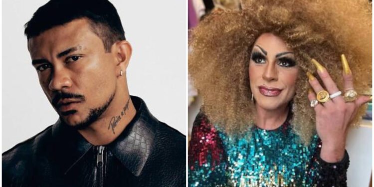 Xamã e drag queen Eddylene Água Suja estão confirmados na Parada LGBTQIAPN+ em Arraial do Cabo