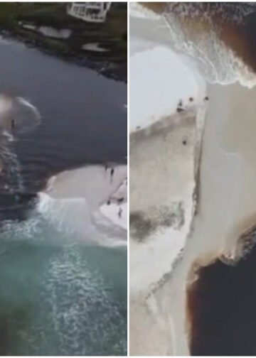 Abertura entre lagoa e mar é investigada após mudança na paisagem em Cabo Frio